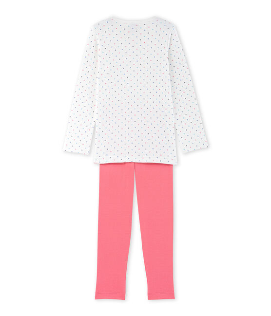Girls' polka dot pyjamas LAIT white/CARMEN red/MULTICO