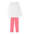 Girls' polka dot pyjamas LAIT white/CARMEN red/MULTICO