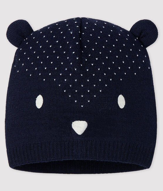 Baby's woolly hat SMOKING blue