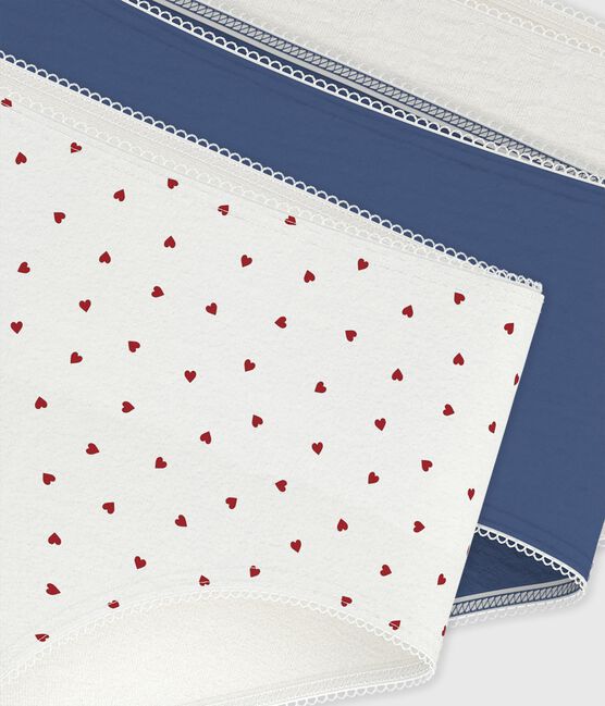 Pack of children's heart-print cotton shorties variante 1
