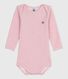 Babies' long-sleeved body in wool and cotton