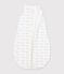 Babies' 3 TOG-rated whale print cotton sleeping bag white/blue