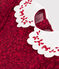Children's long-sleeved printed flannel dress AMARANTE red/TERKUIT