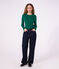 Women's long-sleeved cotton T-shirt with cocotte stitch detailing TREE