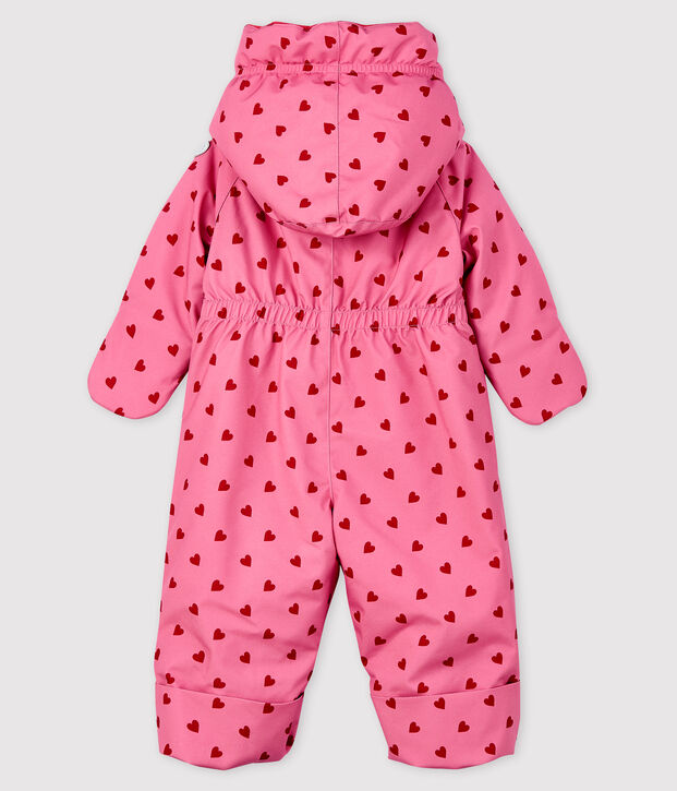 Baby girl's snowsuit pink/red