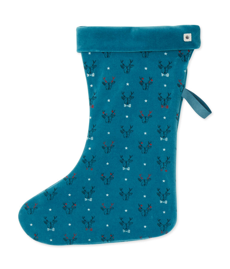 Christmas stocking CONTES blue/MULTICO white