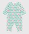 Babies' footless fir tree print cotton pyjama suit white/multicolor