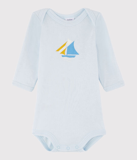 Baby Boys' Long-Sleeved Bodysuit FRAICHEUR blue