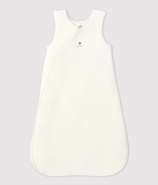 Babies' Organic Cotton Velour Sleeping Bag MARSHMALLOW white