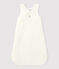 Babies' Organic Cotton Velour Sleeping Bag MARSHMALLOW white