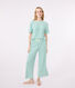 Women's wide-leg stripy cotton pyjamas