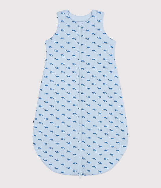 Babies' 2 TOG whale print cotton sleeping bag TOUDOU blue/ALASKA