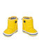 Yellow waxed exterior and pinstriped cotton on the inside. JAUNE yellow