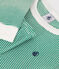 Children's snug-fitting stripy cotton pyjamas JARDIN green/MARSHMALLOW