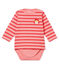 Baby marinière bodysuit GRETEL pink/IMPATIENCE pink