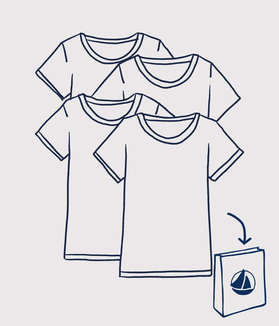 Pack of 4 short-sleeved T-shirts surprise for boys variante 1