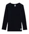 Children's Long-Sleeved T-shirt in Cotton/Wool/Silk SMOKING blue