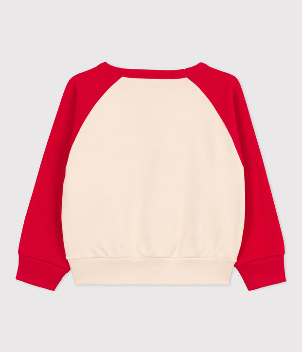 Children's Unisex Fleece Sweatshirt red/ecru
