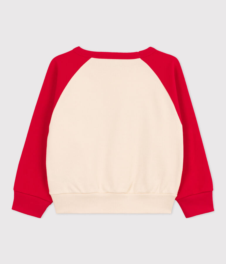 Children's Unisex Fleece Sweatshirt red/ecru