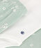 Babies' three-piece tube knit set HERBIER green/MULTICO white