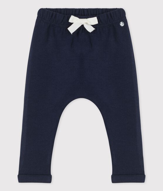 Babies' Thick Striped Jersey Trousers SMOKING blue