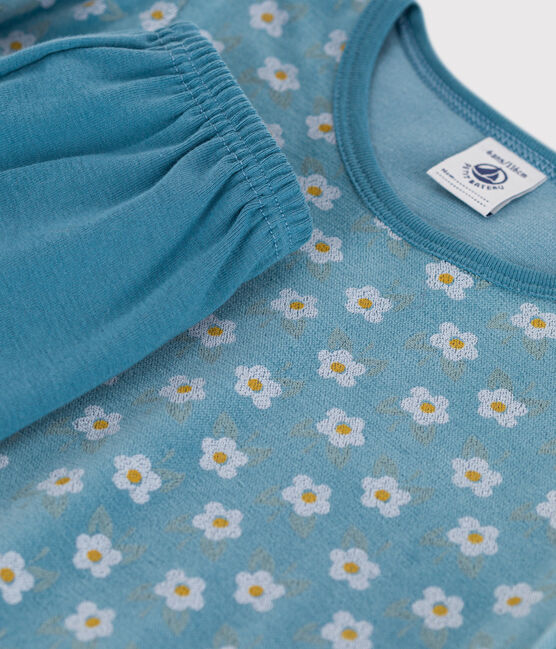 Girls' Flower Velour Nightdress POLOCHON /MULTICO