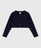 Children's plain cotton cardigan SMOKING blue