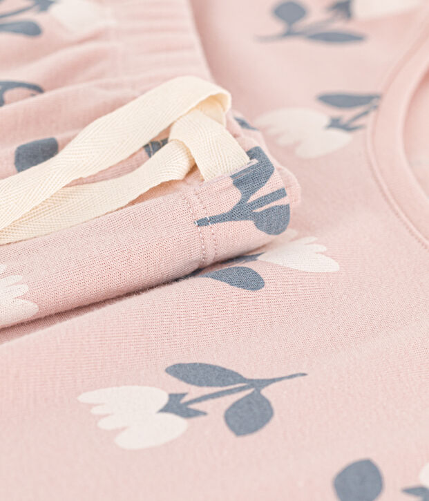 Women's Tulip Patterned Cotton Short Pyjamas pink/multicolor