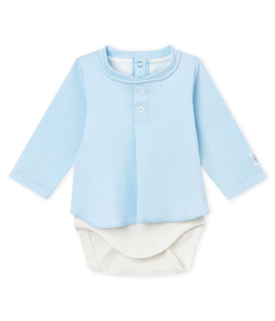Baby boy's long sleeved blouse bodysuit FRAICHEUR blue