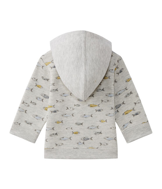 Baby boy's hooded sweatshirt BELUGA grey/MULTICO white