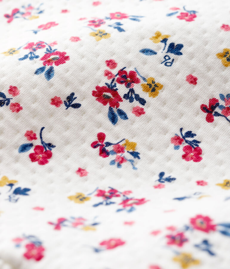 Baby girl's long-sleeved dress white/multicolor