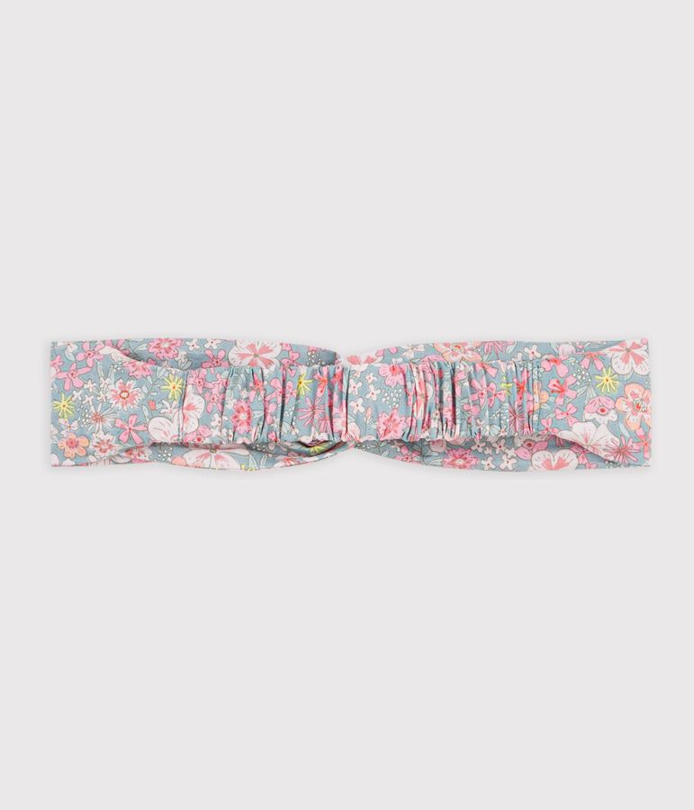 Children's hairband in floral-print poplin SPRAY /MULTICO