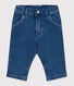 Babies' trousers in denim with elastane