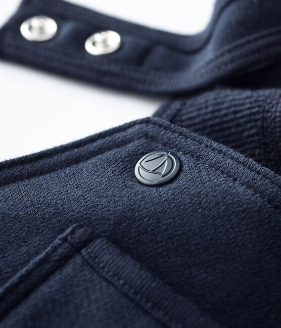 Babies' Fleece Dungarees SMOKING blue