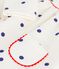 Babies' long sleeved polka dot-print cotton dress MILK blue/SOIR