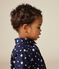 Babies' flannel shirt MEDIEVAL blue/MARSHMALLOW white