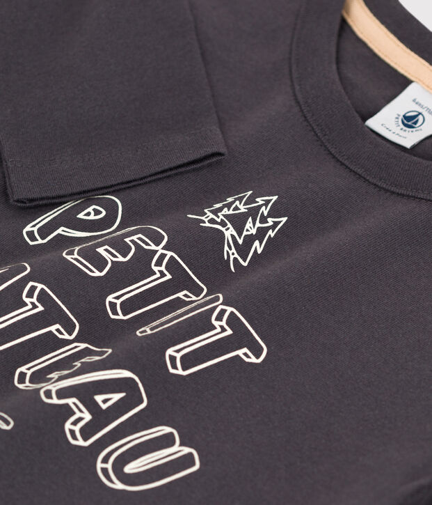 Boys' Long-Sleeved Cotton T-Shirt grey