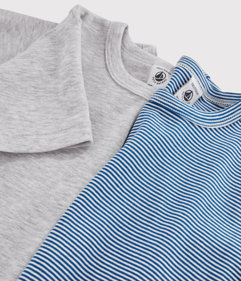 Boys' Pinstriped Short-sleeved T-Shirt - 2-Piece Set multicolor