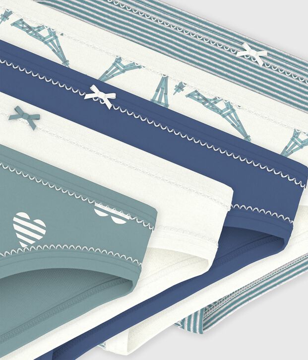 Pack of children's printed cotton pants multicolor