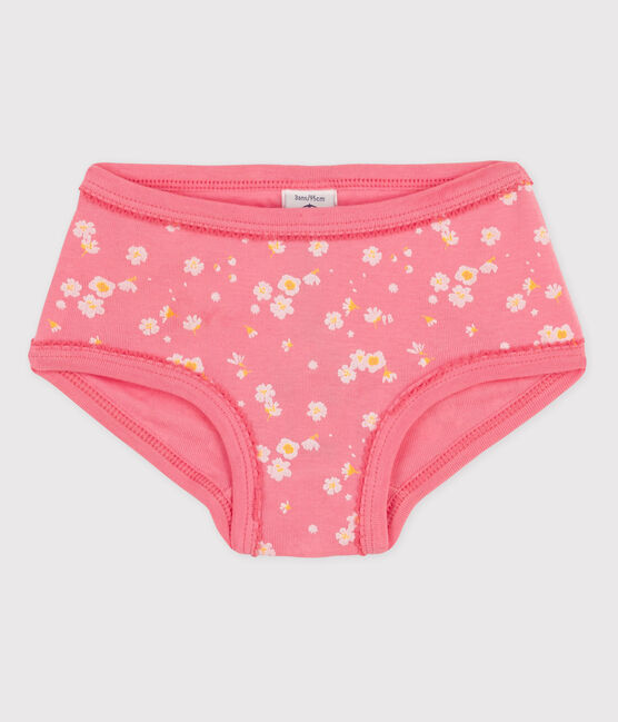 Girls' Cotton Briefs GRETEL pink/MULTICO CN ecru