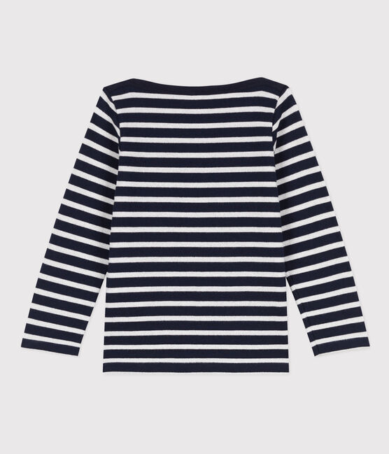 Girls' Iconic Cotton Breton Top SMOKING blue/ARGENT
