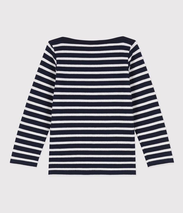 Girls' Iconic Cotton Breton Top blue/grey