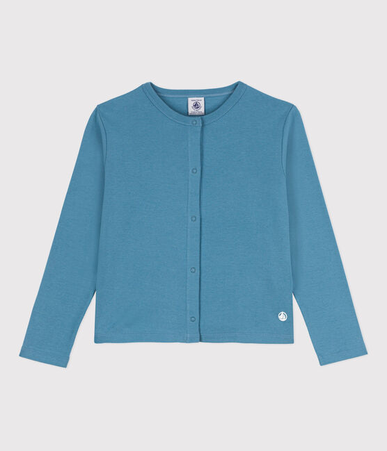 Girls' Cotton Cardigan LAVIS blue