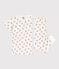 Children's unisex short-sleeved leopard print cotton pyjamas MARSHMALLOW white/MULTICO white