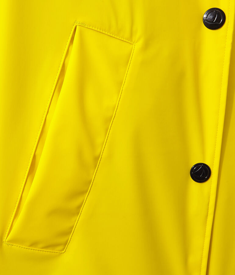 Women's overcoat-style waterproof raincoat JAUNE