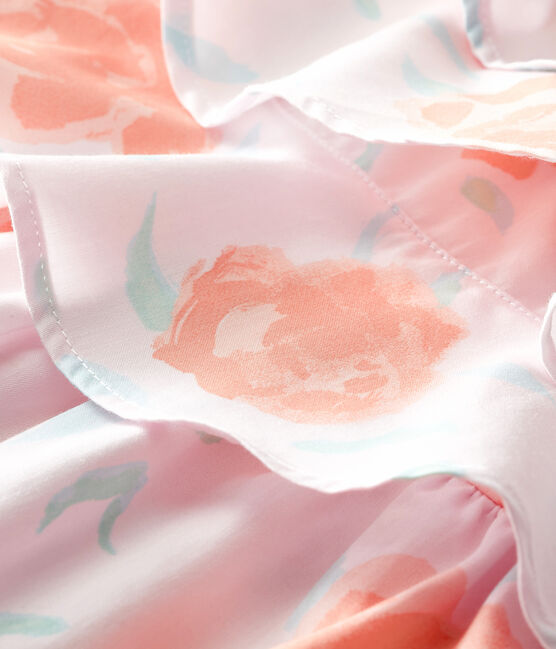 Baby Girls' Printed Satin Dress VIENNE pink/MULTICO white