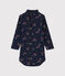 Babies' Long-Sleeved Cotton Bodysuit. SMOKING blue/MULTICO white
