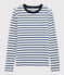 Women's Iconic Round Neck T-Shirt MARSHMALLOW white/SURF blue