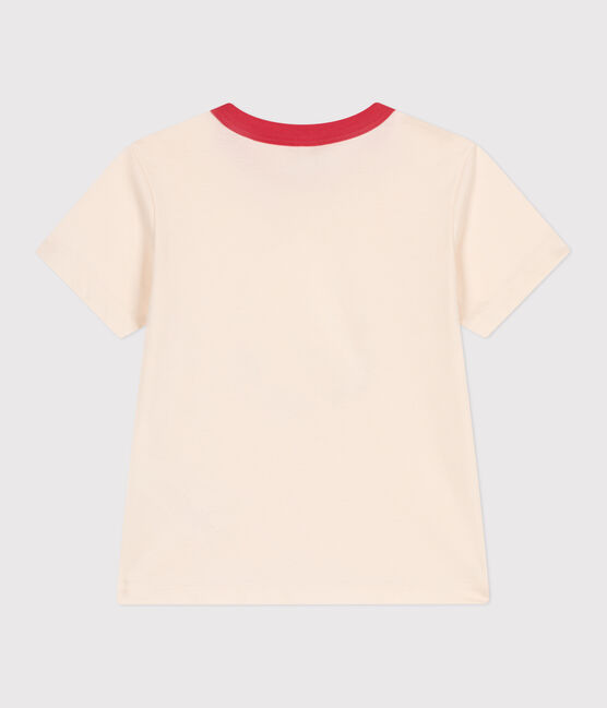 Children's short-sleeved printed cotton T-shirt AVALANCHE Ecru