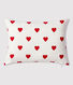 Red Heart Pattern Poplin Cushion